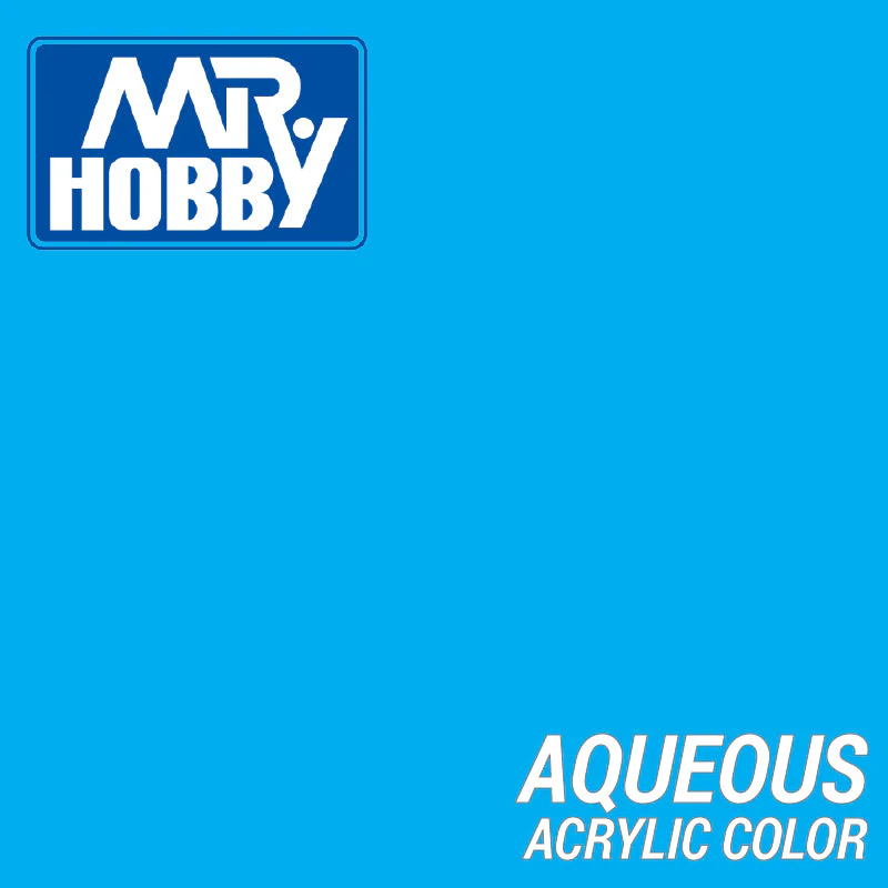 Mr Hobby (Gunze) H045 Aqueous Gloss Light Blue Acrylic Paint 10ml - Image 2