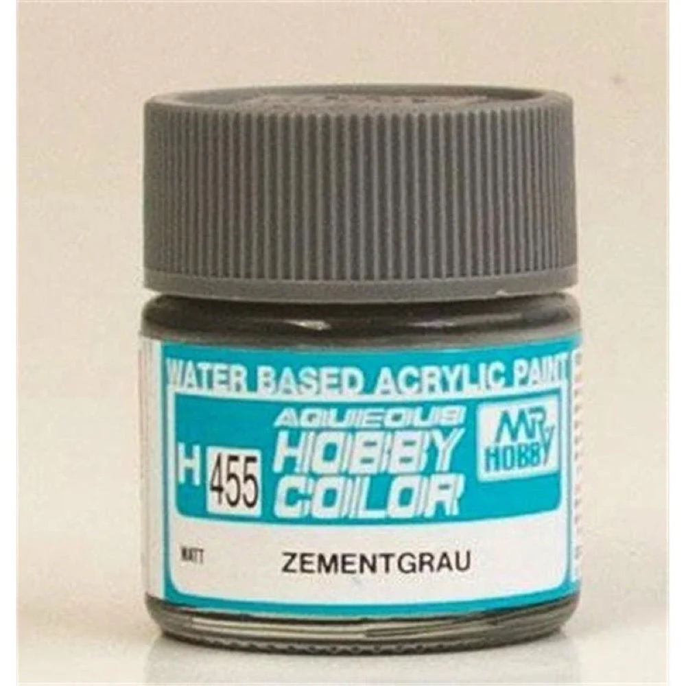 Mr Hobby (Gunze) H455 Aqueous Flat Cement Grey Final Stock Acrylic Paint 10ml