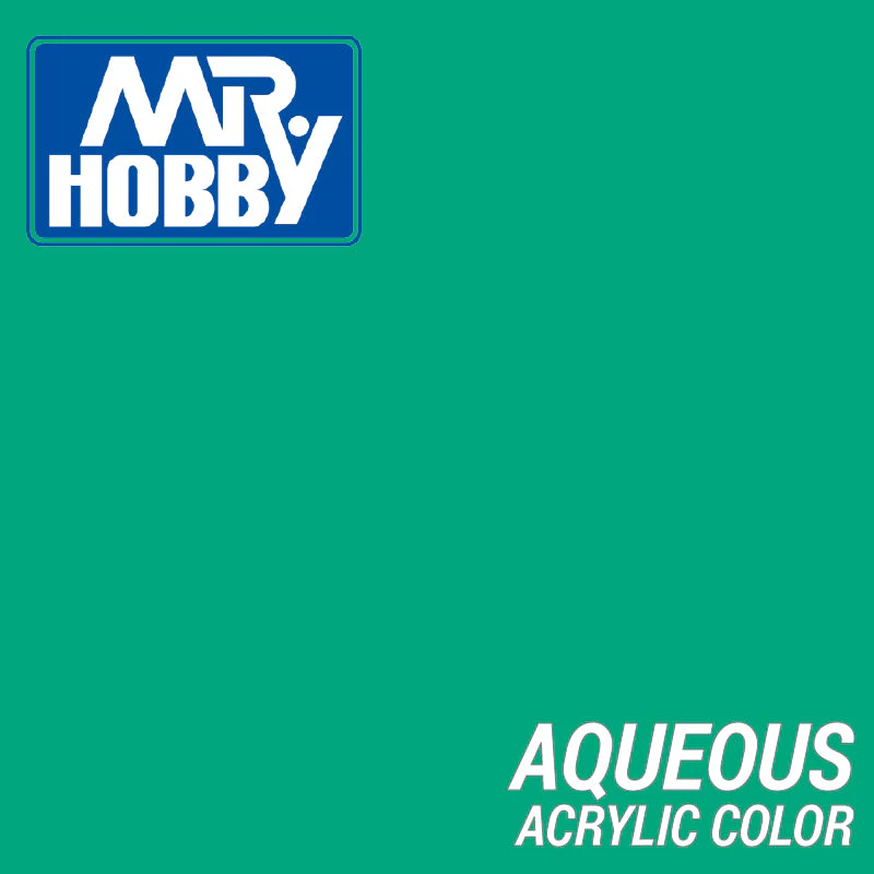 Mr Hobby (Gunze) H046 Aqueous Gloss Emerald Green Acrylic Paint 10ml - Image 2