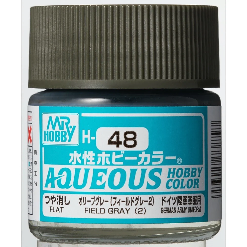 Mr Hobby (Gunze) H048 Aqueous Gloss Field Grey 2 Acrylic Paint 10ml