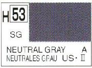Mr Hobby (Gunze) H053 Aqueous Semi-Gloss Neutral Grey Acrylic Paint 10ml - Image 3