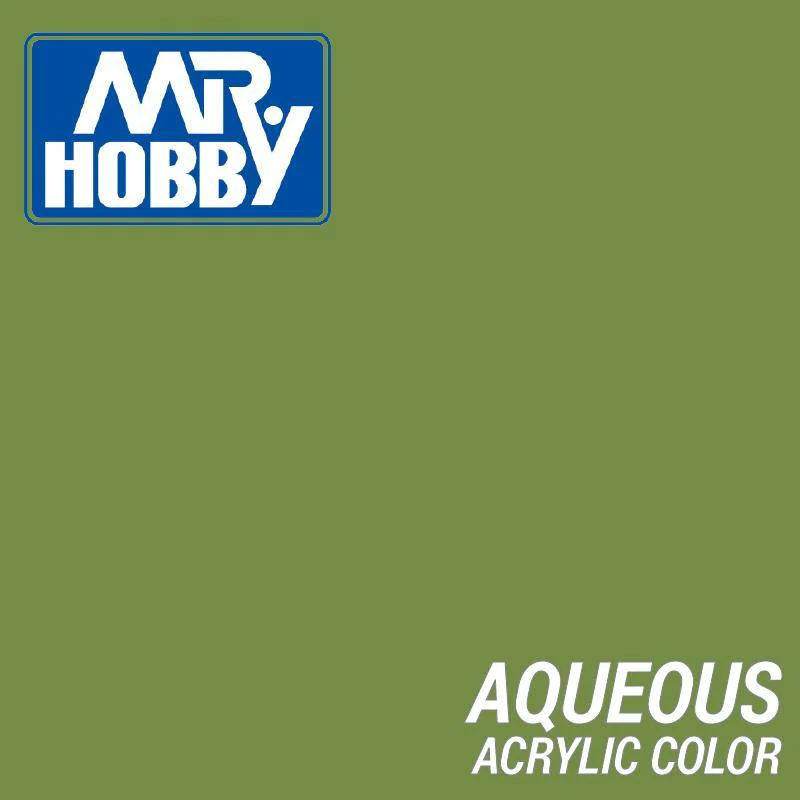 Mr Hobby (Gunze) H058 Aqueous Semi-Gloss Interior Green Acrylic Paint 10ml - Image 2