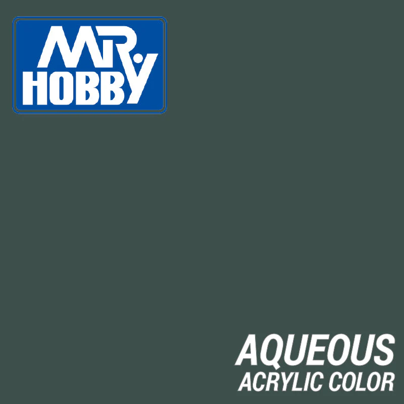 Mr Hobby (Gunze) H080 Aqueous Flat Khaki Green Acrylic Paint 10ml - Image 2