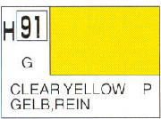 Mr Hobby (Gunze) H091 Aqueous Gloss Clear Yellow Acrylic Paint 10ml - Image 3