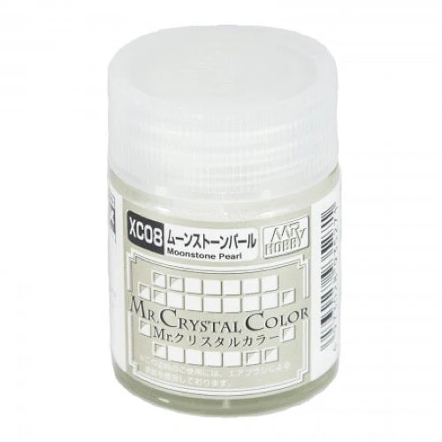 Mr Hobby (Gunze) XC08 Acrylic Mr Crystal Colour Moonstone Pearl Lacquer Paint 10ml