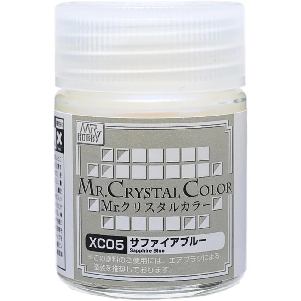 Mr Hobby (Gunze) XC05 Acrylic Mr Crystal Colour Sapphire blue Lacquer Paint 10ml