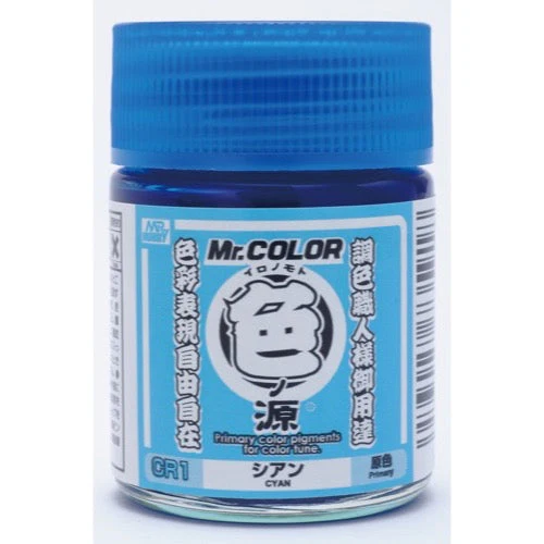 Mr Hobby (Gunze) CR1 Mr Color Primary Color Pigment Gloss Cyan Colour Tune 18ml