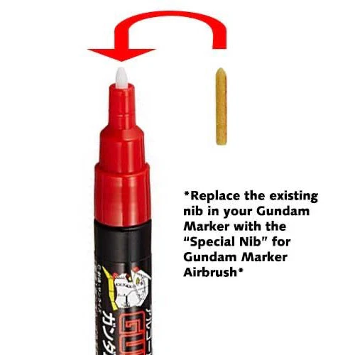 Mr Hobby (Gunze) GMA01K Gundam Marker Airbrush Nibs 6pc - Image 3