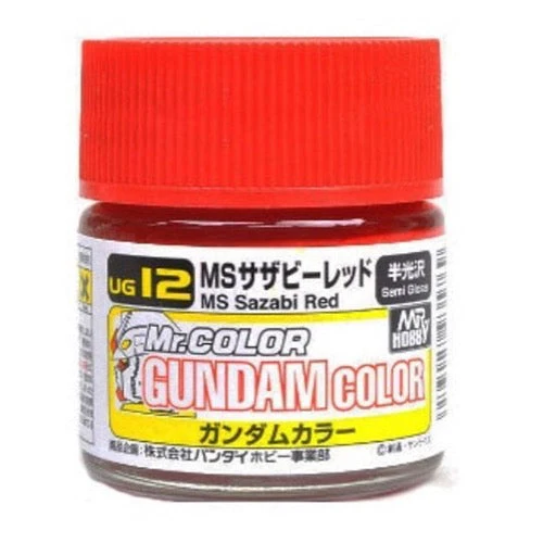 Mr Hobby (Gunze) UG12 Mr Color Gundam Color Szaby Red Lacqeur Paint 10ml