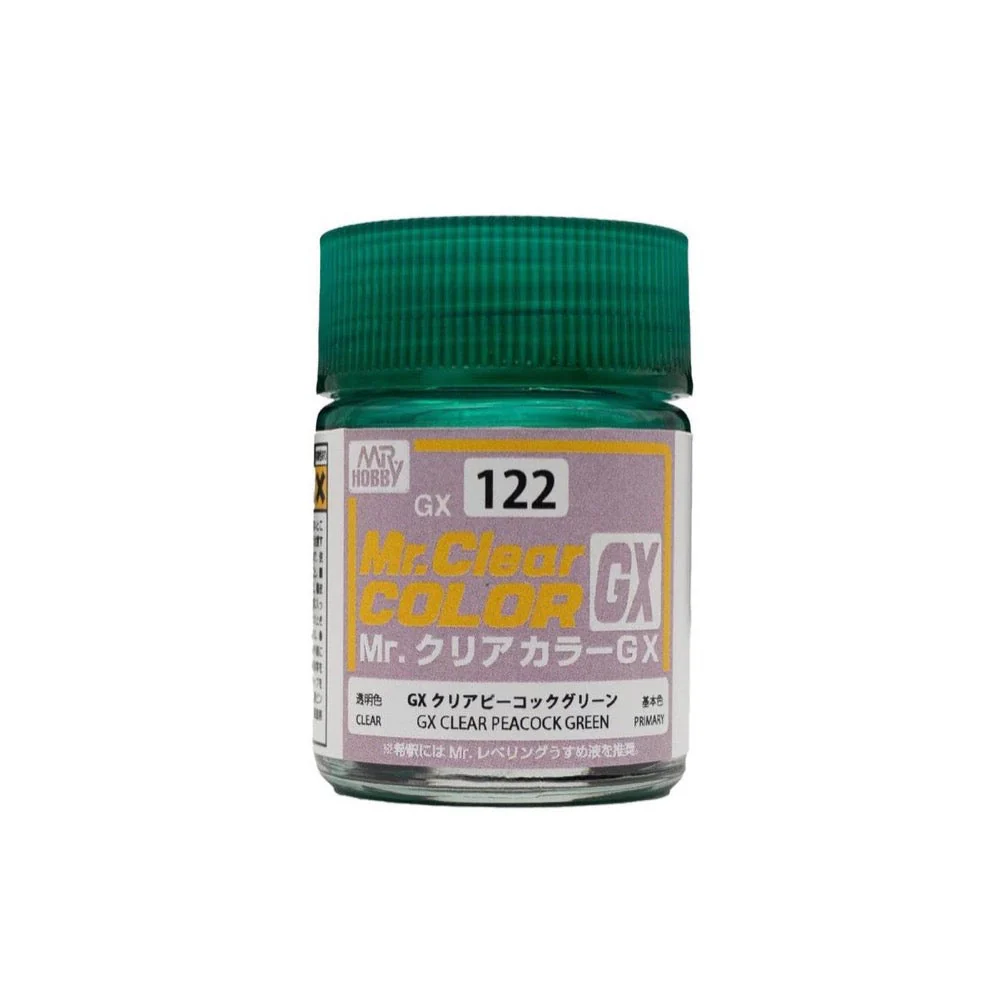 Mr Hobby (Gunze) GX122 Mr Clear Color GX Peacock Green Candy Coat Lacquer Paint 18ml