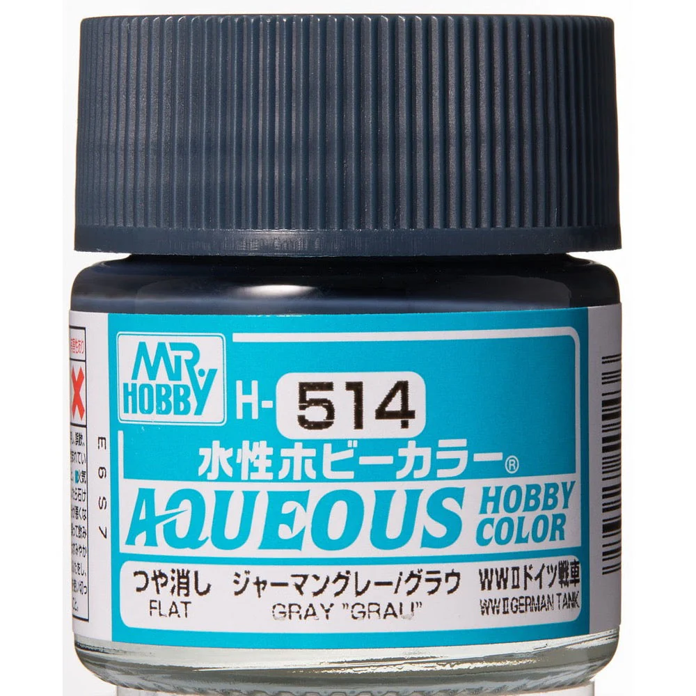 Mr Hobby (Gunze) H514 Aqueous Flat Grau WWII Acrylic Paint 10ml