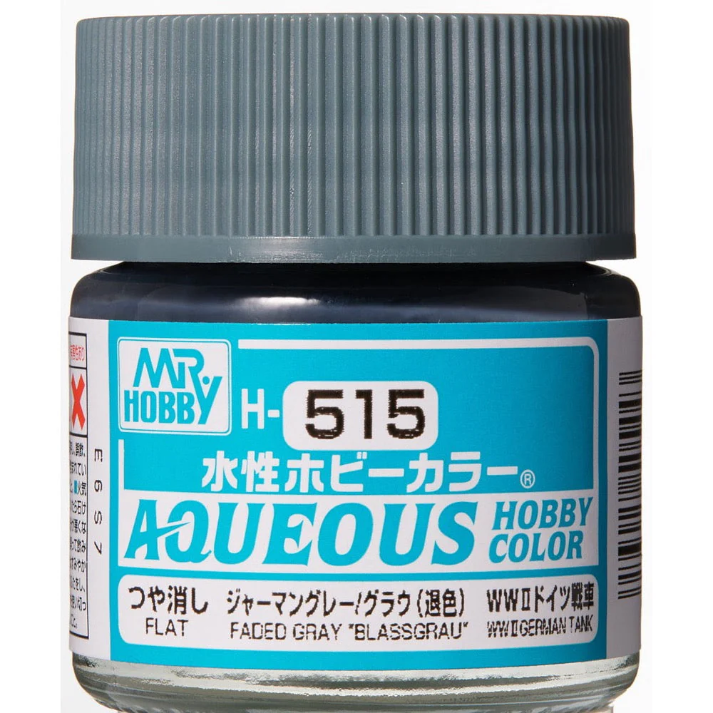 Mr Hobby (Gunze) H515 Aqueous Flat Faded Grey (Blassgrau) Acrylic Paint 10ml