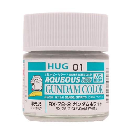 Mr Hobby (Gunze) HUG01 Aqueous Gundam Color Gundam White Acylic Paint 10ml