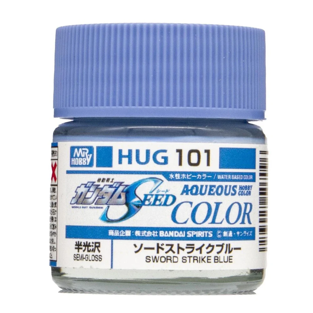 Mr Hobby (Gunze) HUG101 Aqueous Gundam Color Gundam Seed Sword Strike Blue Acylic Paint 10ml