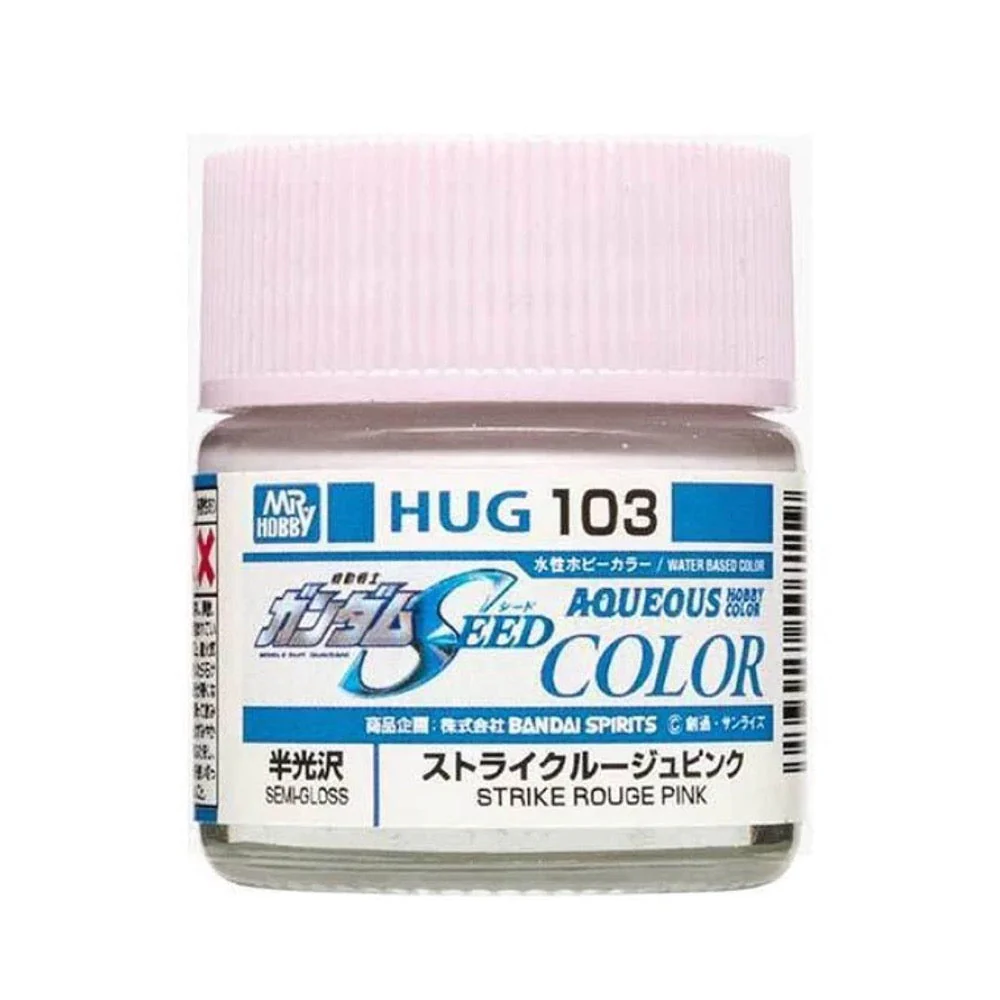 Mr Hobby (Gunze) HUG103 Aqueous Gundam Color Gundam Seed Strike Rouge Pink Acylic Paint 10ml