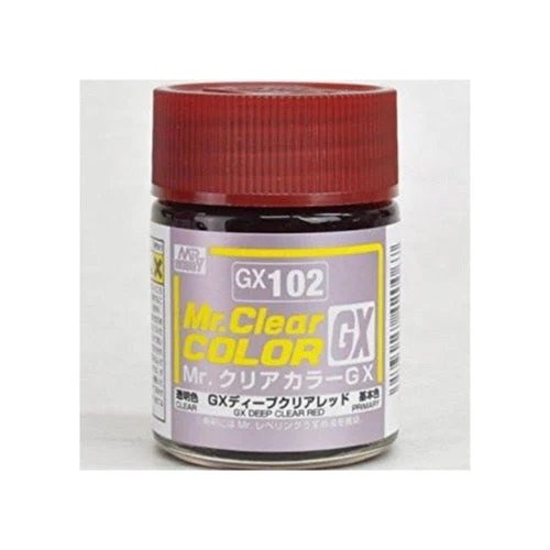 Mr Hobby (Gunze) GX102 Mr Clear Color GX Clear Red Lacquer Paint 18ml