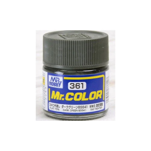 Mr Hobby (Gunze) C361 Mr Color Dark Green BS641 Lacquer Paint 10ml