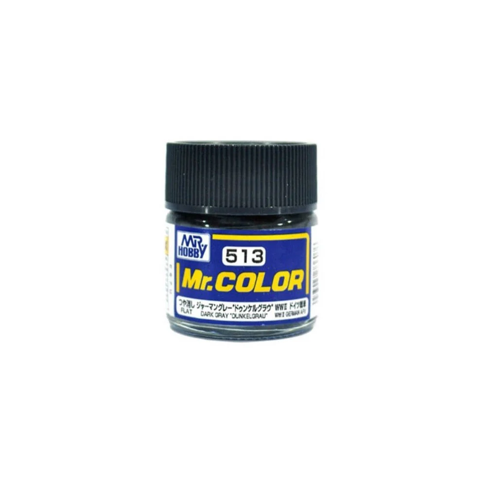 Mr Hobby (Gunze) C513 Mr Color Dark Grey Dunkel Grau Lacquer Paint 10ml
