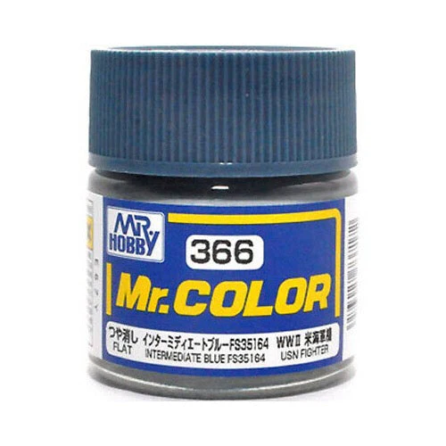 Mr Hobby (Gunze) C366 Mr Color Intermediate Blue FS35164 Lacquer Paint 10ml