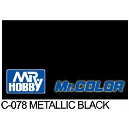 Mr Hobby (Gunze) C078 Mr Color Metallic Black Lacquer Paint 10ml - Image 2