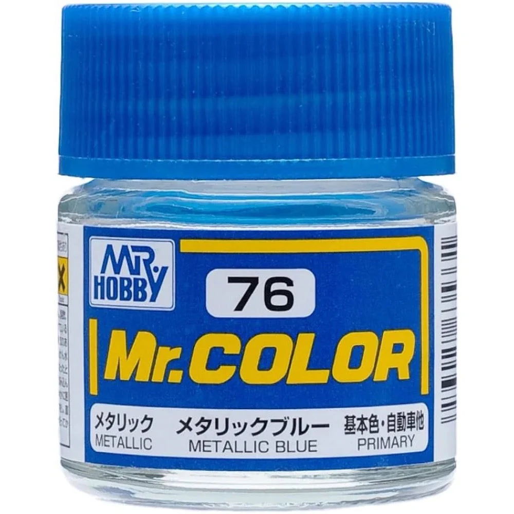 Mr Hobby (Gunze) C076 Mr Color Metallic Blue Lacquer Paint 10ml