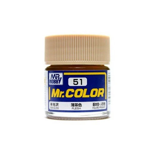 Mr Hobby (Gunze) C051 Mr Color Semi Gloss Flesh Lacquer Paint 10ml