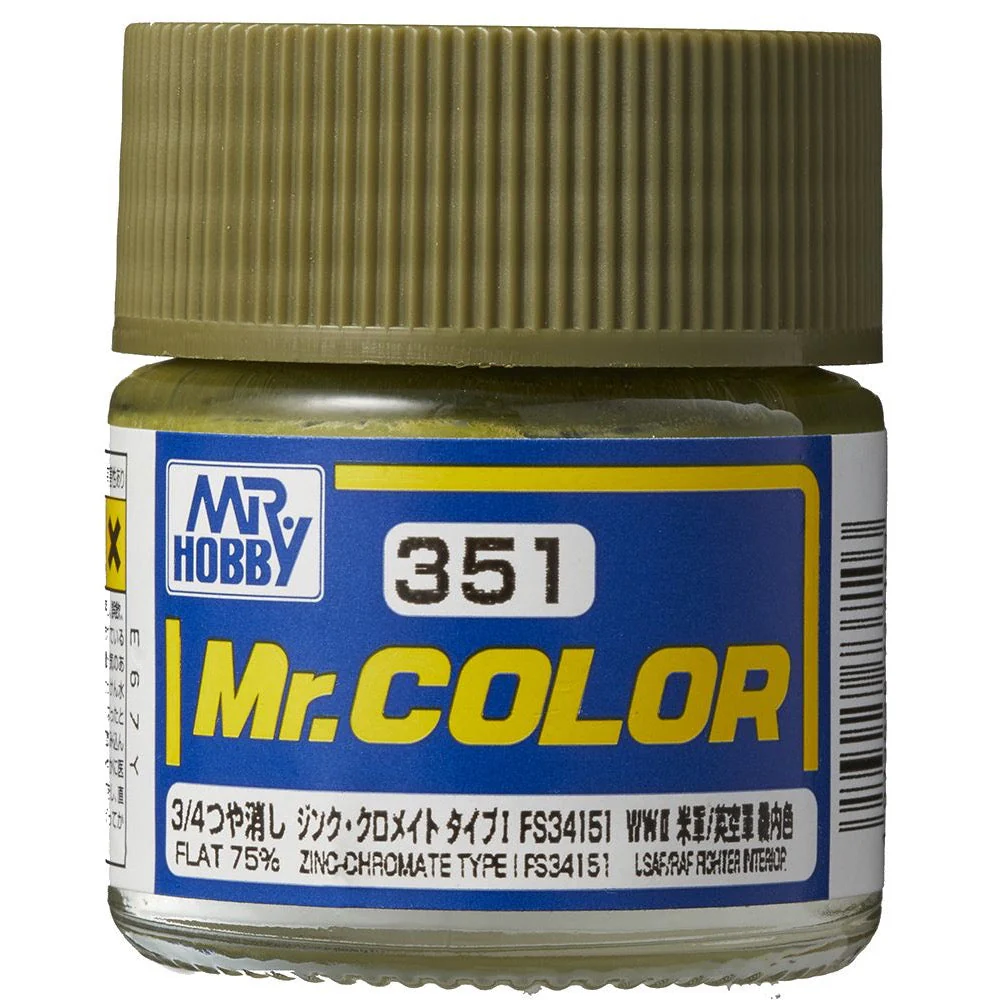Mr Hobby (Gunze) C351 Mr Color Zinc Chromate FS34151 Lacquer Paint 10ml