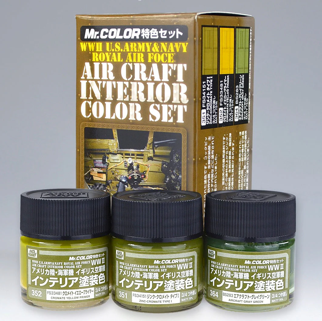 Mr Hobby (Gunze) CS681 Mr Color USAF n USN Aircraft Colours Set Lacquer Paint 10ml