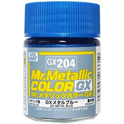 Mr Hobby (Gunze) GX204 Mr Metallic Color GX Blue Lacquer Paint 18ml