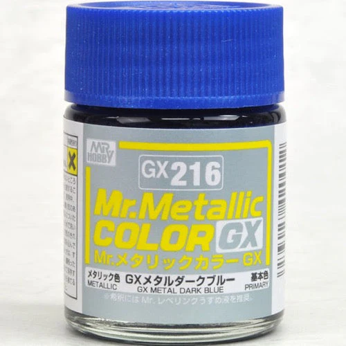 Mr Hobby (Gunze) GX216 Mr Metallic Color GX Dark Blue Lacquer Paint 18ml