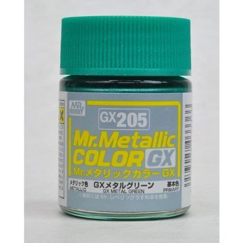 Mr Hobby (Gunze) GX205 Mr Metallic Color GX Green Lacquer Paint 18ml