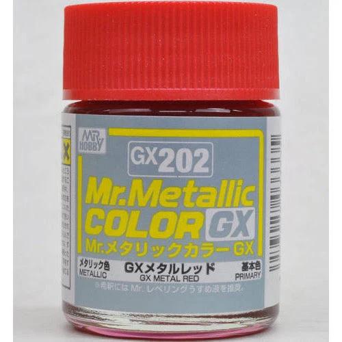 Mr Hobby (Gunze) GX202 Mr Metallic Color GX Red Lacquer Paint 18ml