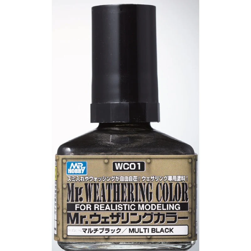 Mr Hobby (Gunze) WC01 Mr Weathering Color Multi Black Oil Wash 40ml