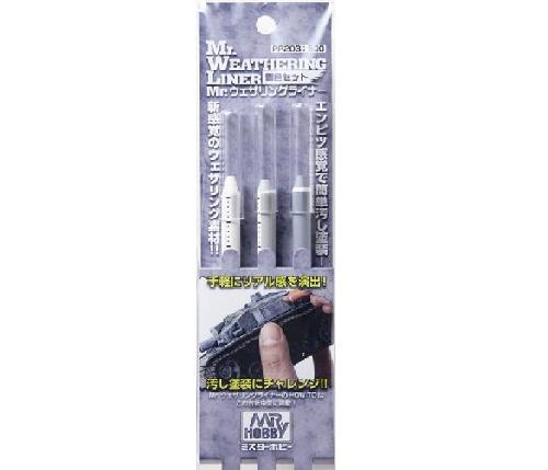 Mr Hobby (Gunze) PP203 Mr Weathering Liner Snow Set - Image 2