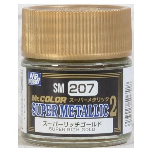 Mr Hobby (Gunze) SM207 Mr Super Metallic Super Rich Gold Lacquer Paint 10ml