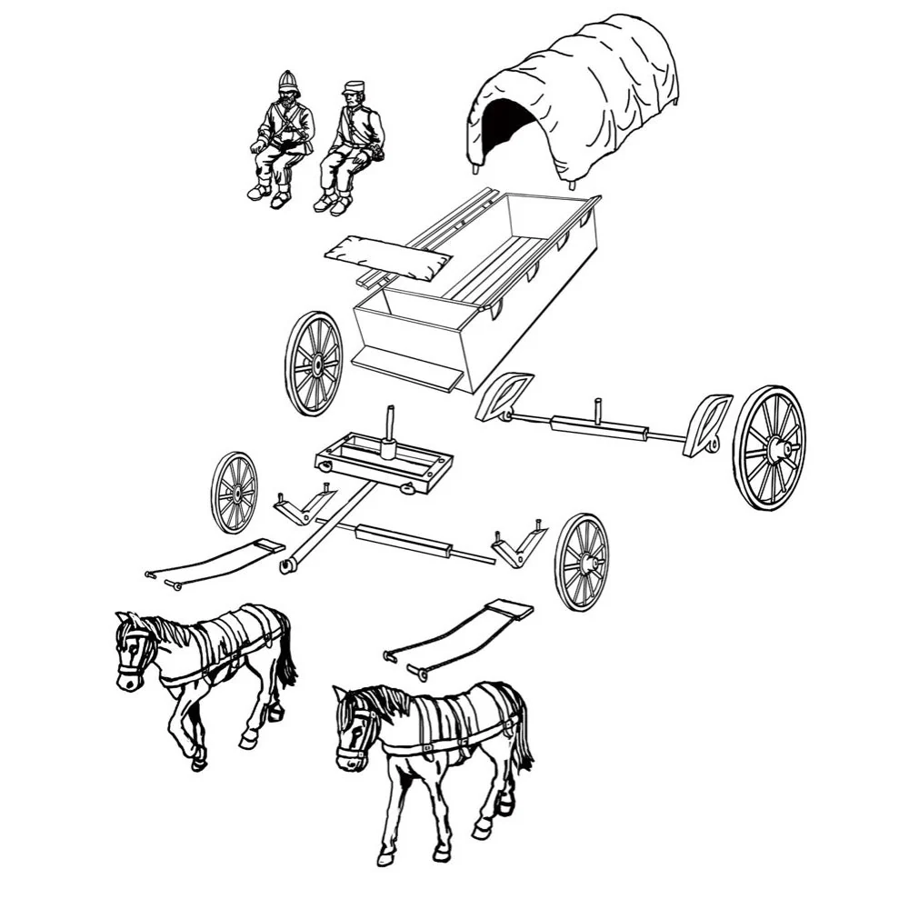 HAT 1/72 Colonial General Service Wagon - Image 6