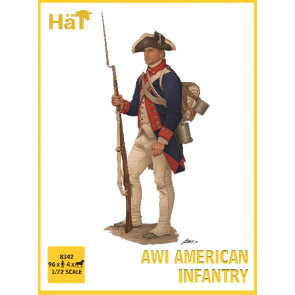 HAT 8342 1/72 American War of Independence American Infantry set 1