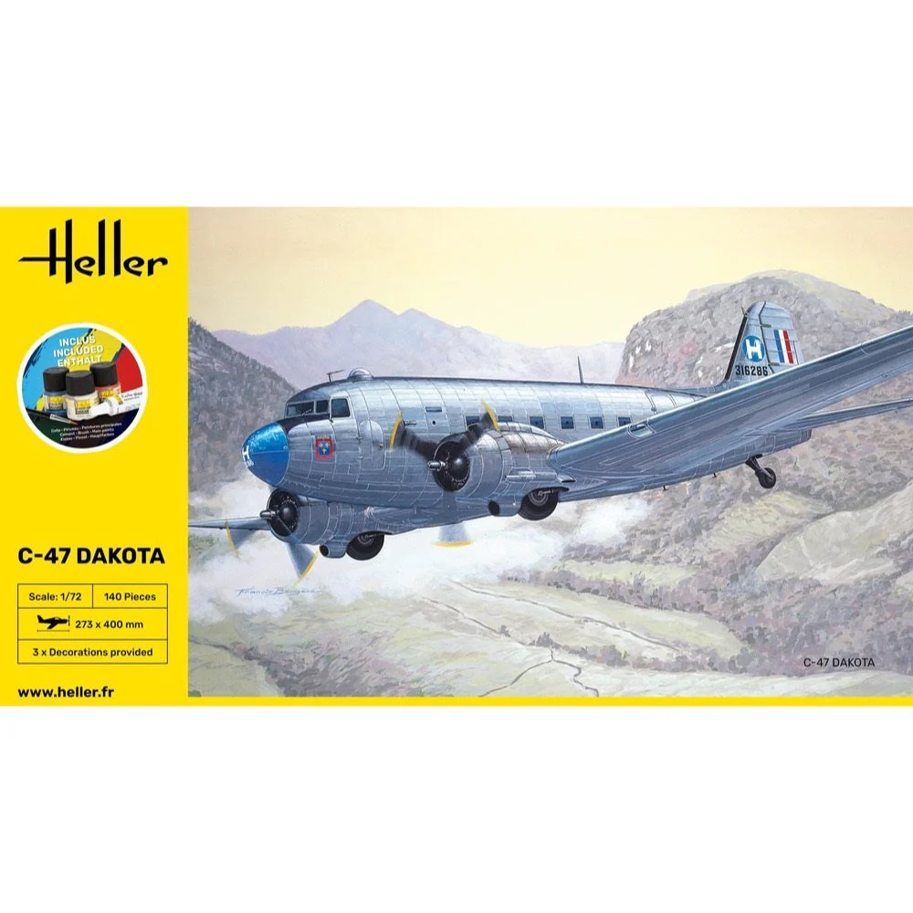 Heller HLL35372 1/72 C-47 Dakota Starter Kit - Image 3