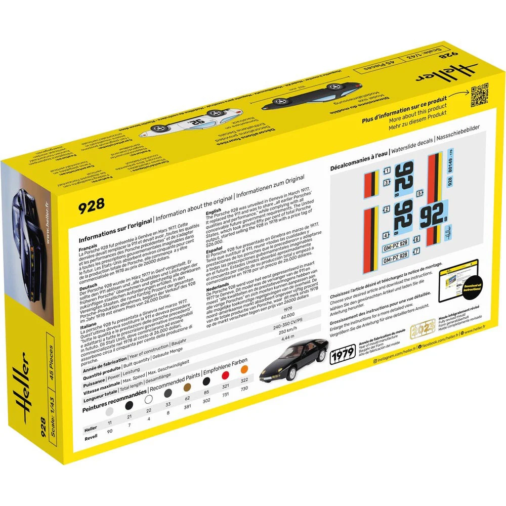 Heller HLL56149 1/43 Porsche 928 Starter Kit - Image 2