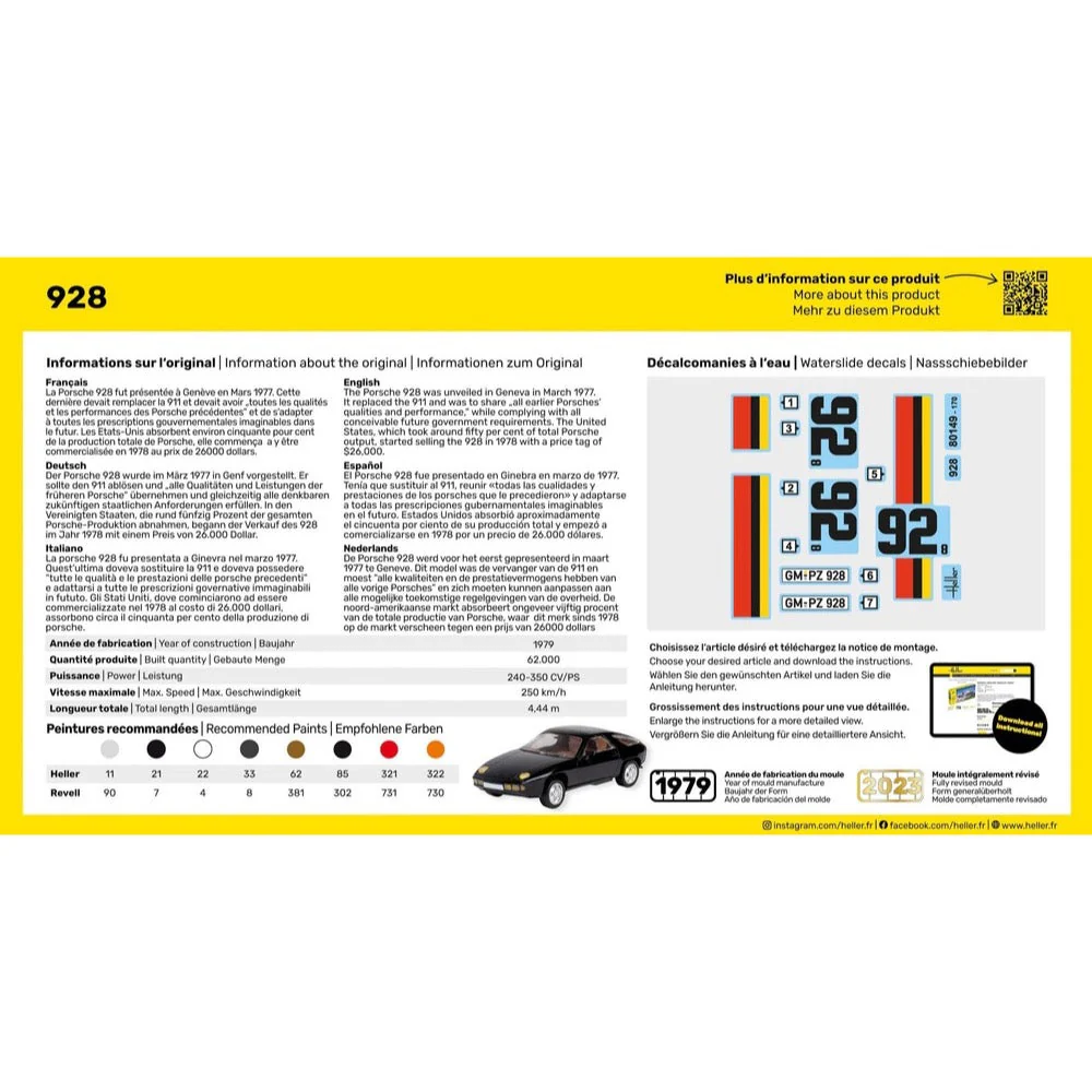 Heller HLL56149 1/43 Porsche 928 Starter Kit - Image 4