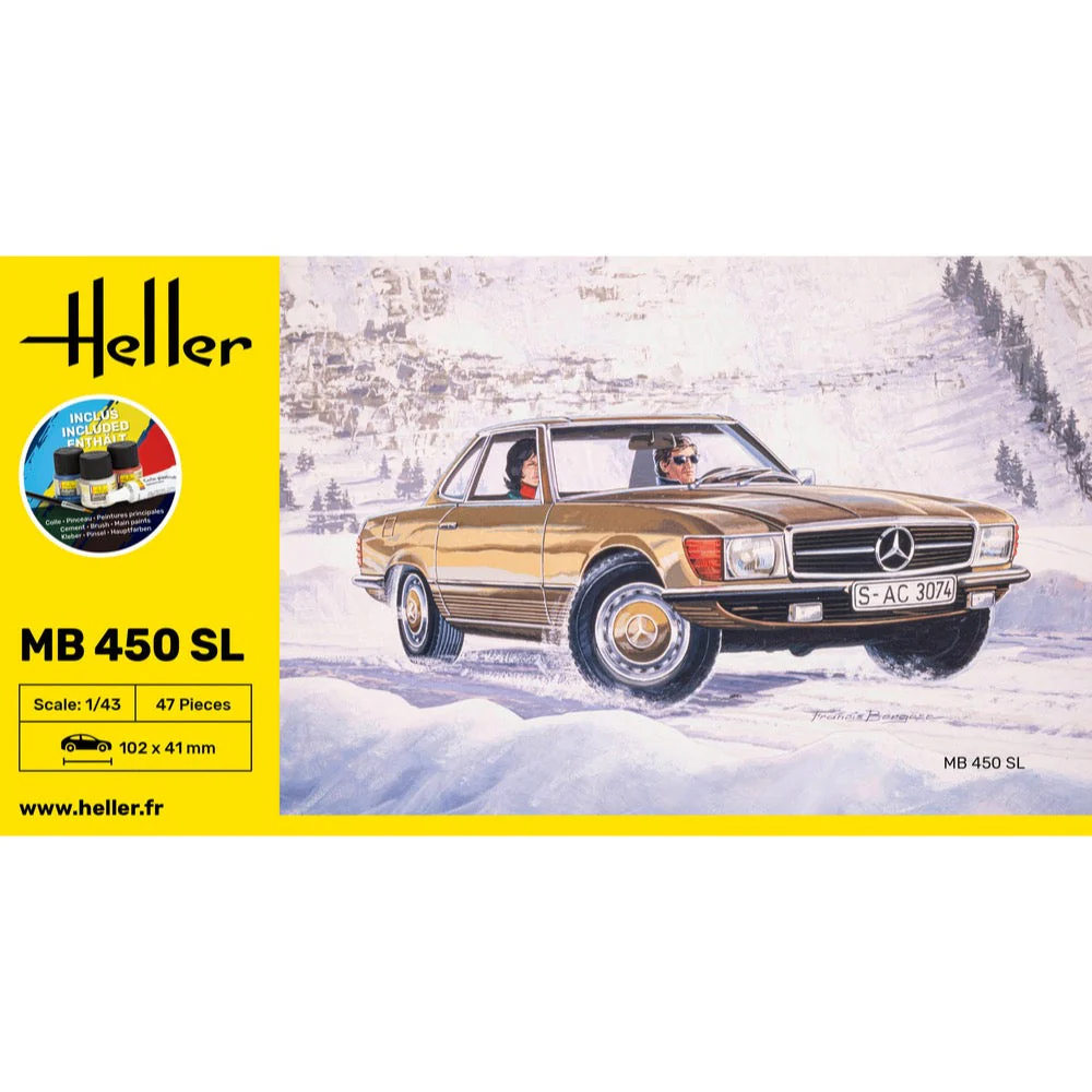 Heller HLL56171 1/43 Mercedes-Benz 450SL Starter Kit - Image 3