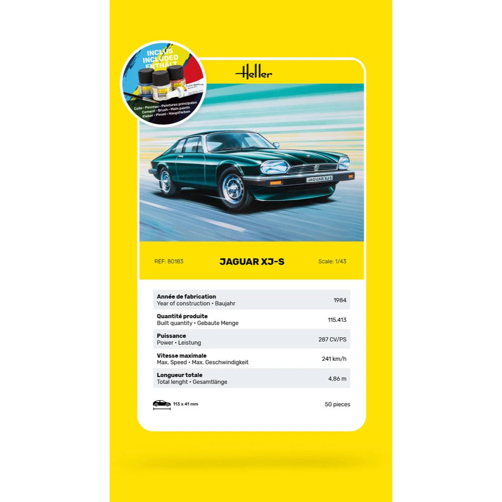 Heller HLL56183 1/43 Jaguar XJS Starter Kit - Image 6