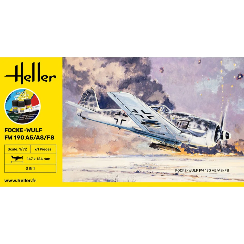 Heller HLL56235 1/72 Focke-Wulf FW 190 A5/A8/F8 Starter Kit - Image 3