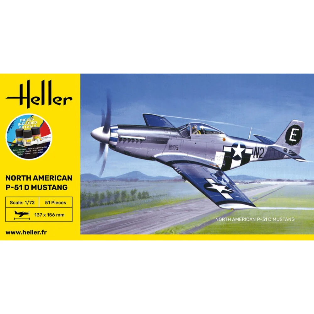 Heller HLL56268 1/72 P-51 Mustang Starter Kit - Image 3