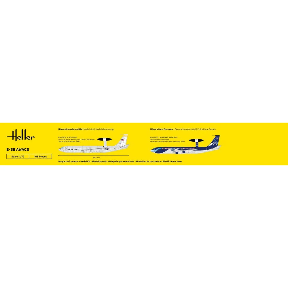 Heller HLL56308 1/72 E-3B AWACS Starter Kit - Image 5