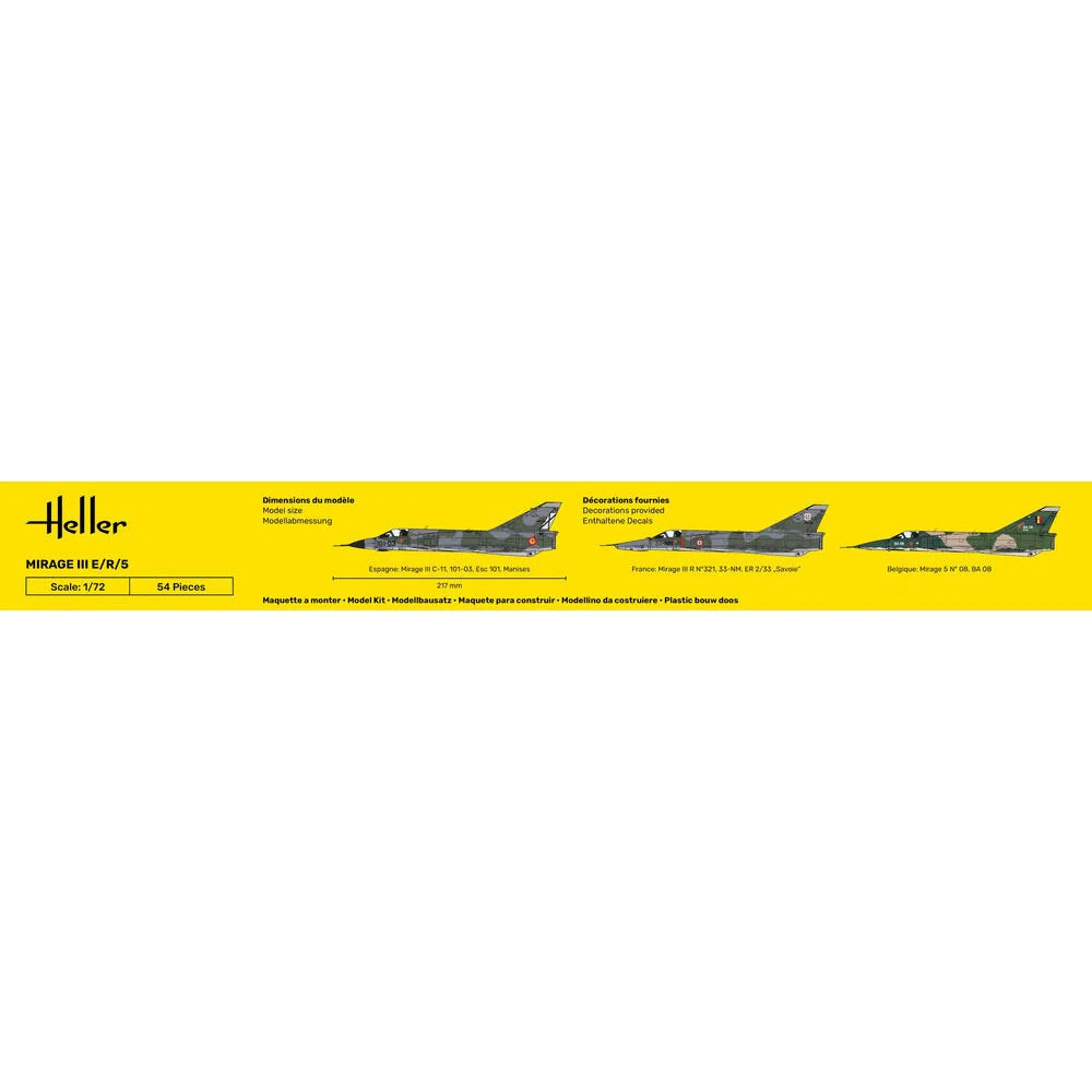 Heller HLL56323 1/72 Mirage III E/R/5 Starter Kit - Image 5