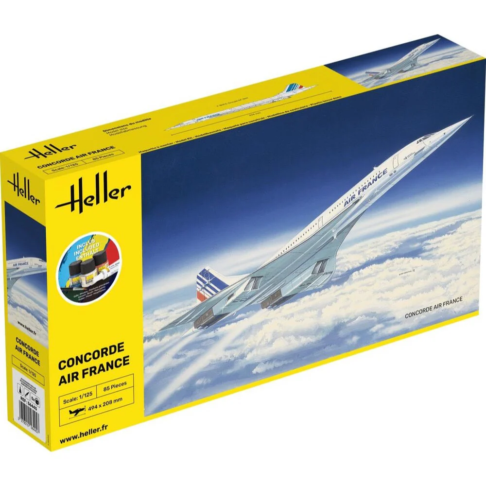 Heller HLL56445 1/125 Concorde Starter Kit