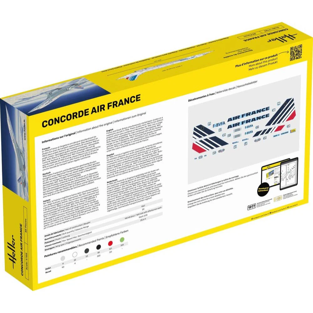 Heller HLL56445 1/125 Concorde Starter Kit - Image 2