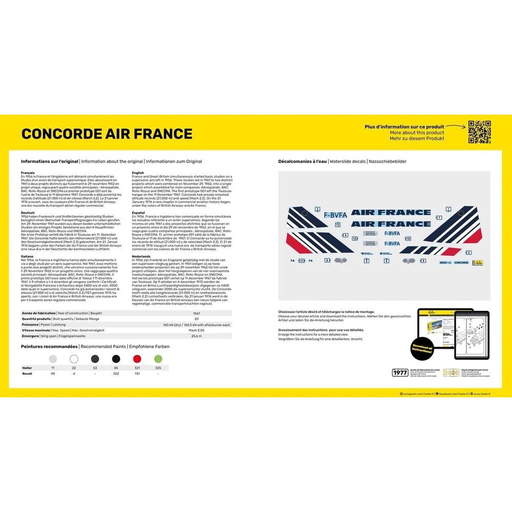 Heller HLL56445 1/125 Concorde Starter Kit - Image 4