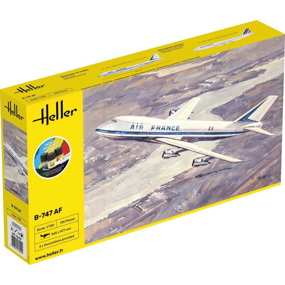 Heller HLL56459 1/125 B747 Air France Starter Kit - Image 3